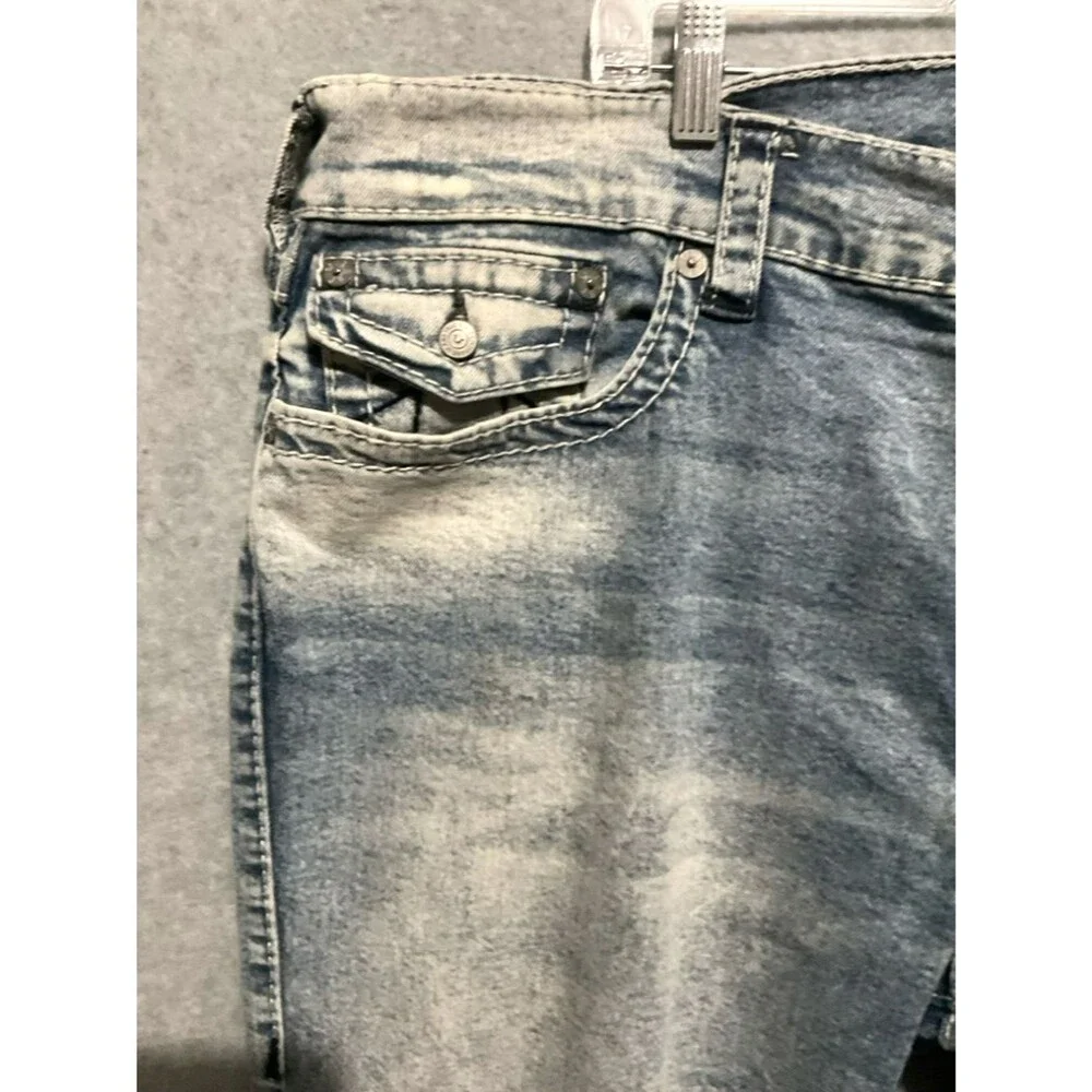 True Religion Rocco Relaxed Skinny Jeans Size 40 Light Acid Wash Denim